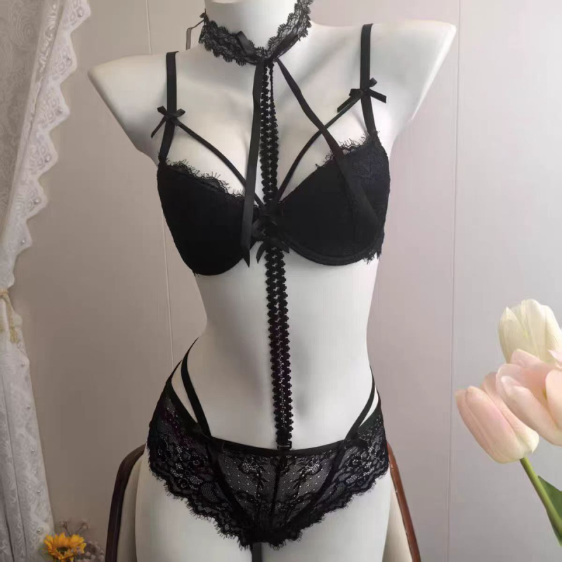 Lenjerie din dantelă în stil franțuzesc, curea de gât detașabilă, sutien minimizator pentru sâni mari, cupe subțiri, set de sutiene respirabil cu halter