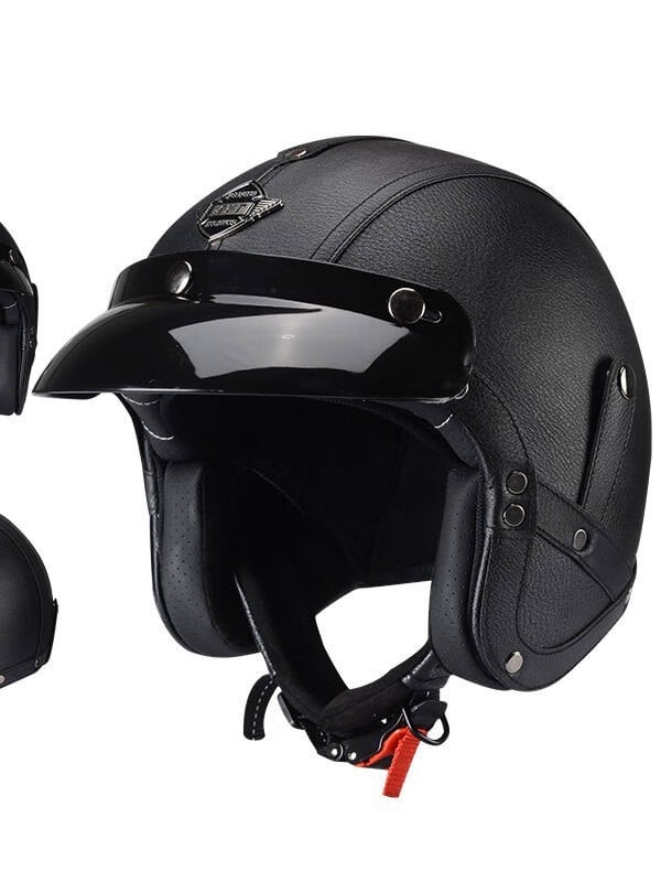 3C potvrđena retro kaciga za motocikle, kožna polu-kaciga, unisex, sve sezone, ABS