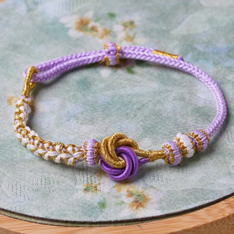 Brățară Mandala DIY împletită din opt fire, stil etnic, reglabilă, șnur roșu multicolor pentru anul nașterii