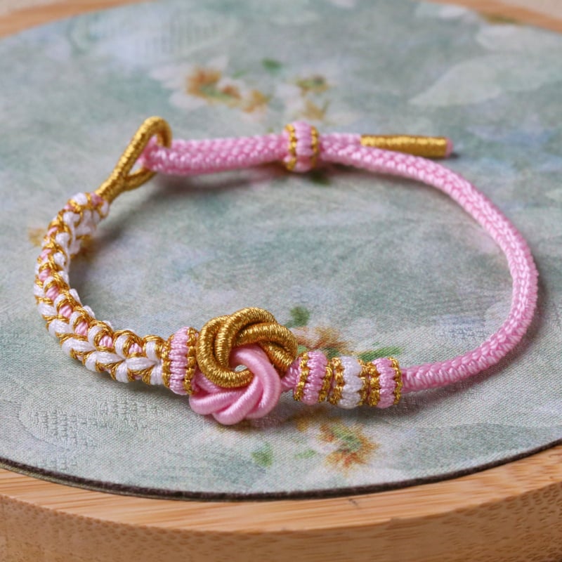 Brățară Mandala DIY împletită din opt fire, stil etnic, reglabilă, șnur roșu multicolor pentru anul nașterii