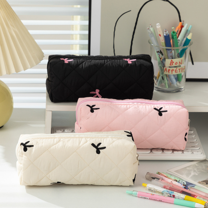 Új modellű iskolai tolltartó, nagy kapacitású, kis virágos mintával, hordozható asztali tároló