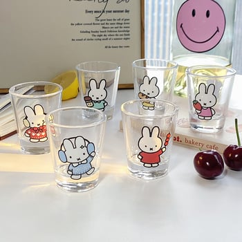 Cuki mini töményital pohár készlet rajzolt nyuszi motívummal, otthoni bulikhoz