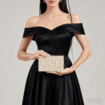 Stílusos akril kagyló alakú clutch táska estélyekre, esküvőkre és bulikra
