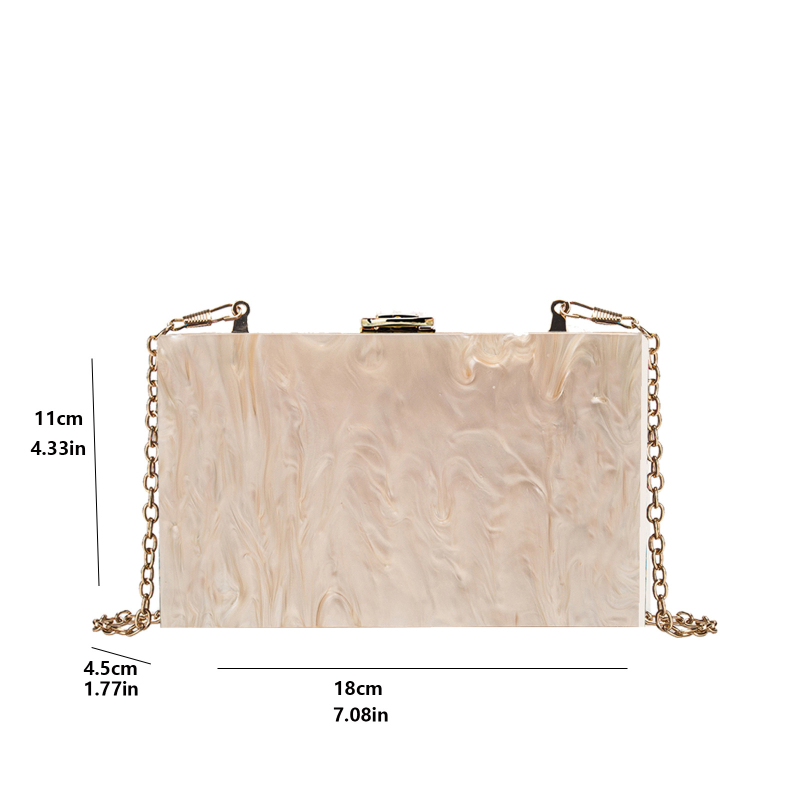 Stílusos akril kagyló alakú clutch táska estélyekre, esküvőkre és bulikra