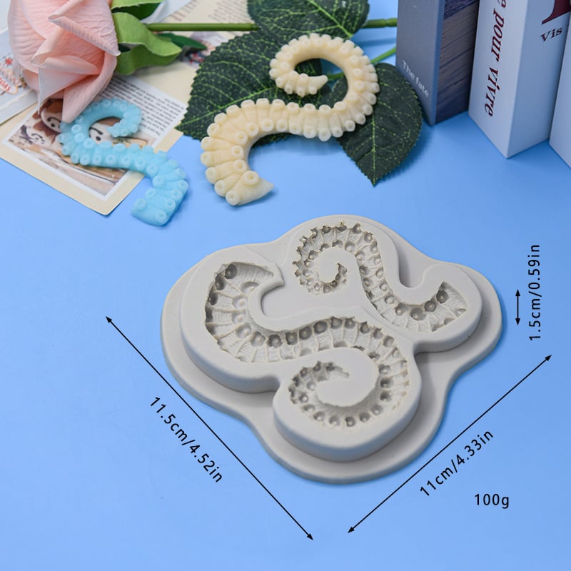 Szilikon sütőforma polip és tintahal csáp alakú, DIY tortákhoz