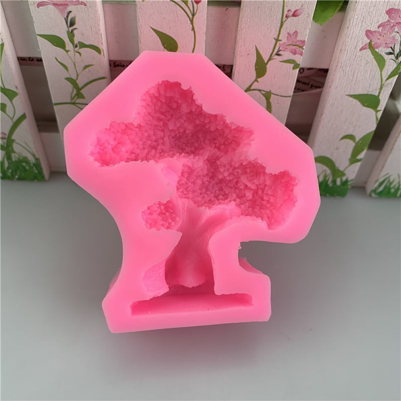  Szilikon forma mini bonsai fa – fondant tortadíszítéshez, sütéshez, gyantaöntéshez és gyertyaformához