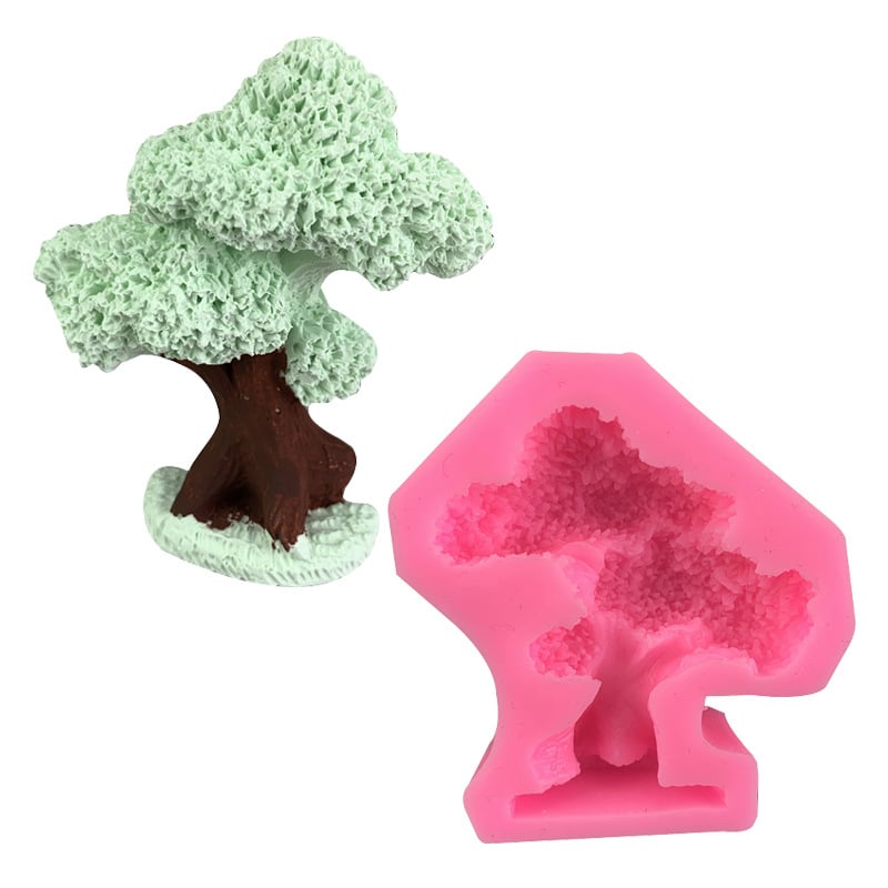  Szilikon forma mini bonsai fa – fondant tortadíszítéshez, sütéshez, gyantaöntéshez és gyertyaformához