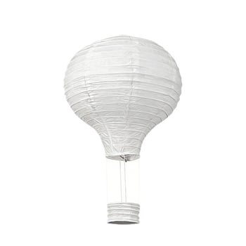 Λευκά χαρτονένια φαναράκια-μπάλόνια, 30 cm, DIY διακόσμηση για παιδιά, νηπιαγωγεία και γάμους