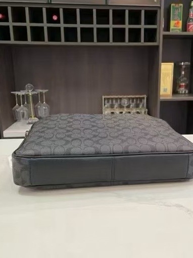 Geantă pentru documente de afaceri pentru bărbați, capacitate mare, stil european-american, model în carouri, PVC, pentru laptop de 12 inci