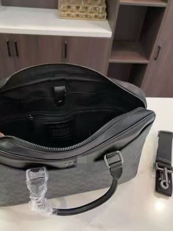 Geantă pentru documente de afaceri pentru bărbați, capacitate mare, stil european-american, model în carouri, PVC, pentru laptop de 12 inci