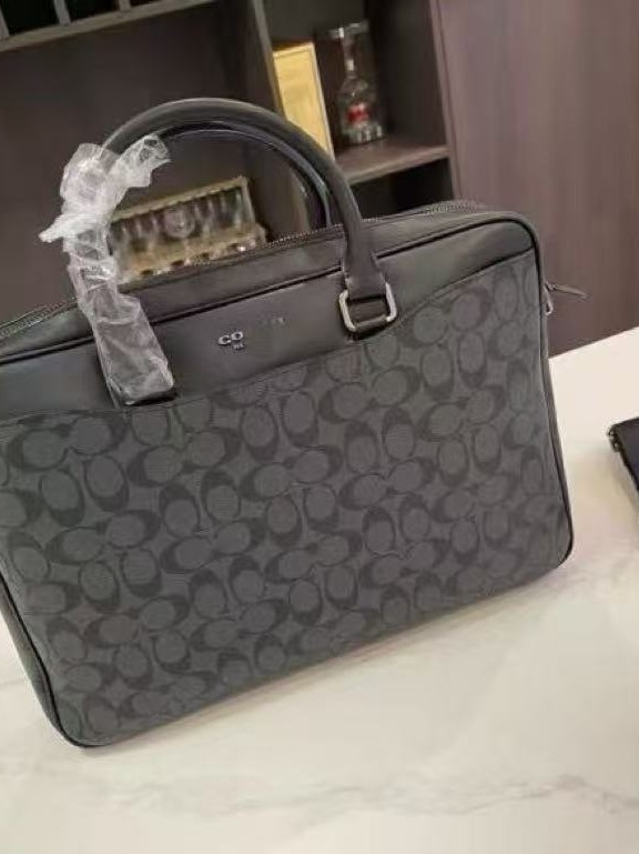 Geantă pentru documente de afaceri pentru bărbați, capacitate mare, stil european-american, model în carouri, PVC, pentru laptop de 12 inci