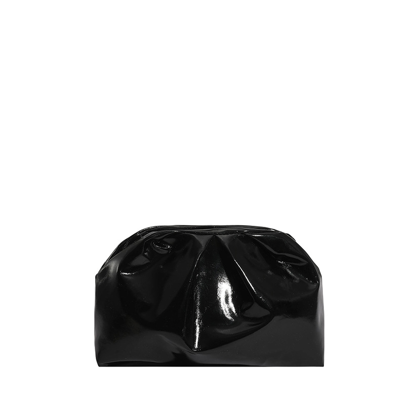 Pliszírozott, egyszínű női táska — magas minőségű, mindennapi clutch tárolóval
