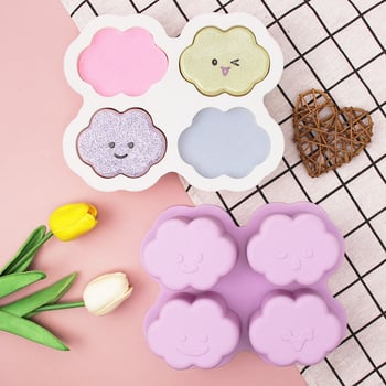 DIY négylyuku felhő alakú szilikon forma tortákhoz, gyantához és szappankészítéshez