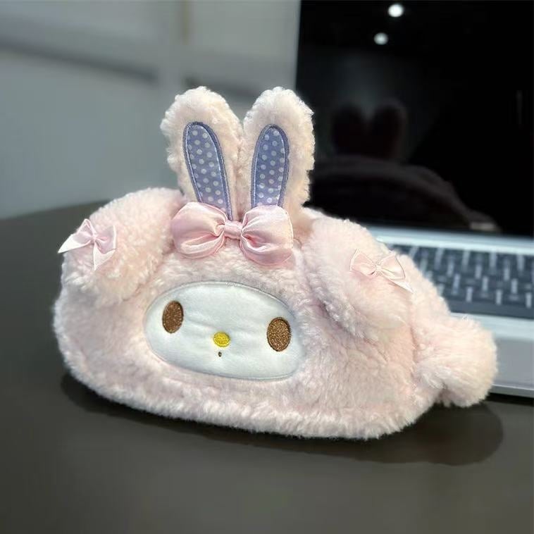 Плюшено несесерче за моливи Meddy Sheep, сладък мультяшен дизайн, голям капацитет, многофункционален ученически органайзер, преносим
