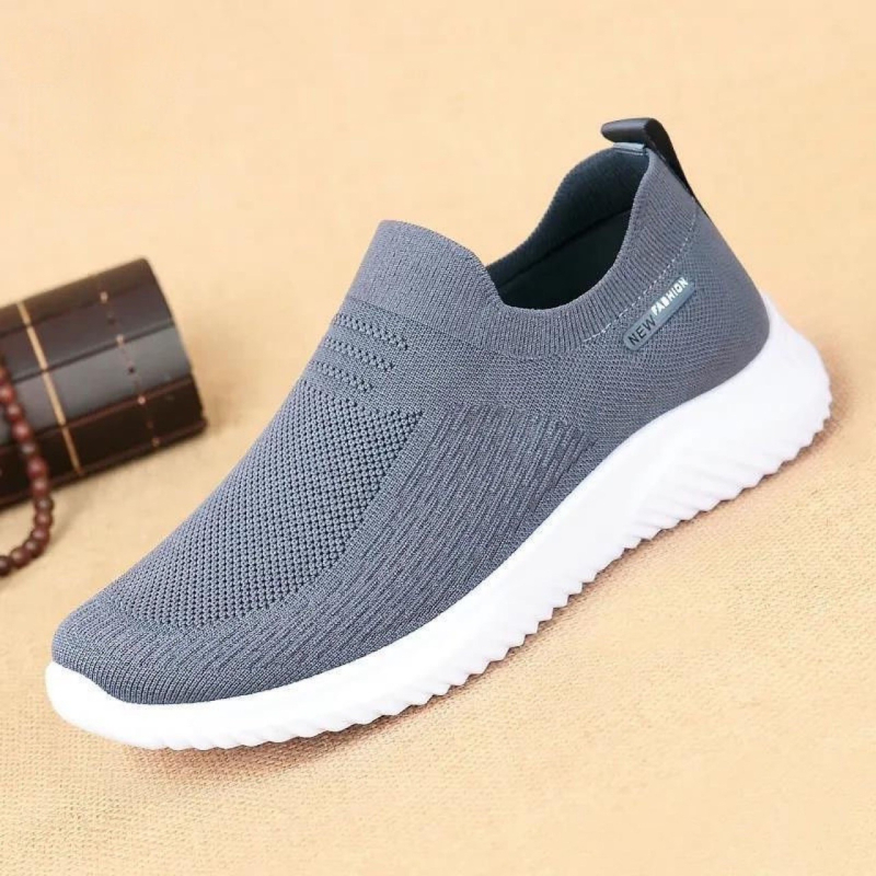 Légáteresztő hálós Slip-On cipő nőknek és férfiaknak, könnyű mindennapi sportcipő, alacsony profilú
