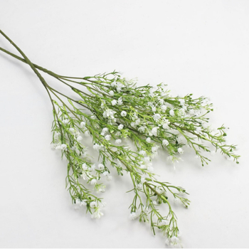 Egyetlen szárú műanyag gypsophila virág éttermek és esküvők dekorációjához
