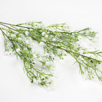 Egyetlen szárú műanyag gypsophila virág éttermek és esküvők dekorációjához