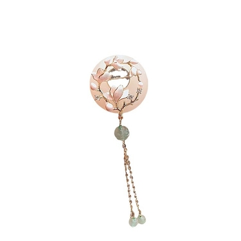 Antik magnólia virág tassel brooch, kínai stílusú elegáns corsage hagyományos ruhákhoz
