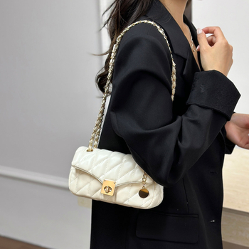 Μικρή καθημερινή τσάντα ώμου με ρόμβο quilt, crossbody με αλυσίδα, γυναικεία τσάντα άνοιξη 2026