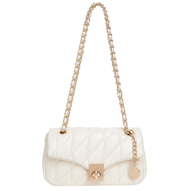 Μικρή καθημερινή τσάντα ώμου με ρόμβο quilt, crossbody με αλυσίδα, γυναικεία τσάντα άνοιξη 2026