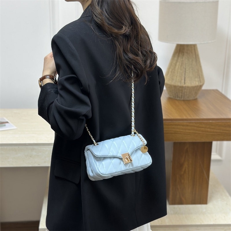 Μικρή καθημερινή τσάντα ώμου με ρόμβο quilt, crossbody με αλυσίδα, γυναικεία τσάντα άνοιξη 2026
