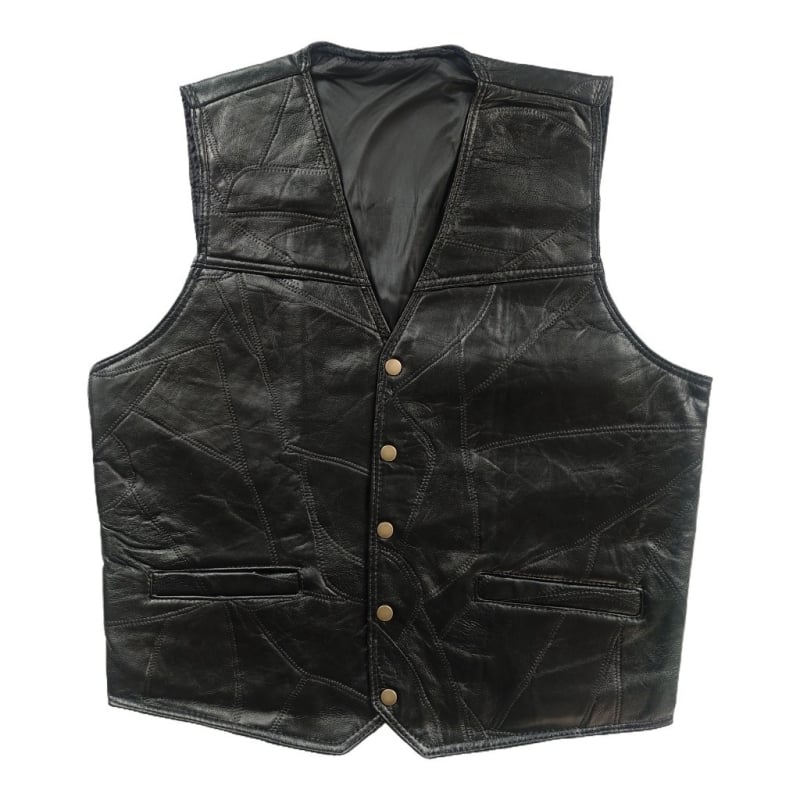 Vestă din piele pentru bărbați, vestă de ciclism rezistentă la vânt, piele de miel, stil clasic universal pentru toate anotimpurile