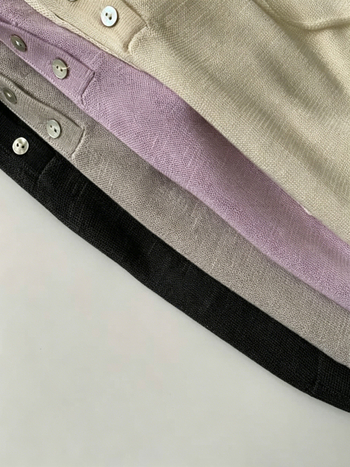 Női Tencel kapucnis kötött felső, rövid ujjú, lazán szabott, egyszínű, elegáns hétköznapi stílus