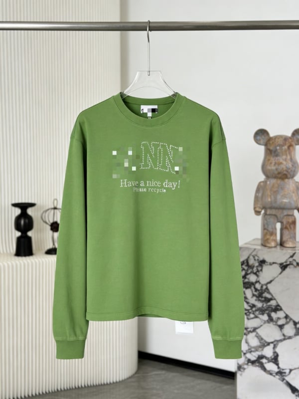 Nordic 26 Szénfekete Organikus Pamut Logó Szöveg Nyomtatás Női Pulóver-Sweatshirt