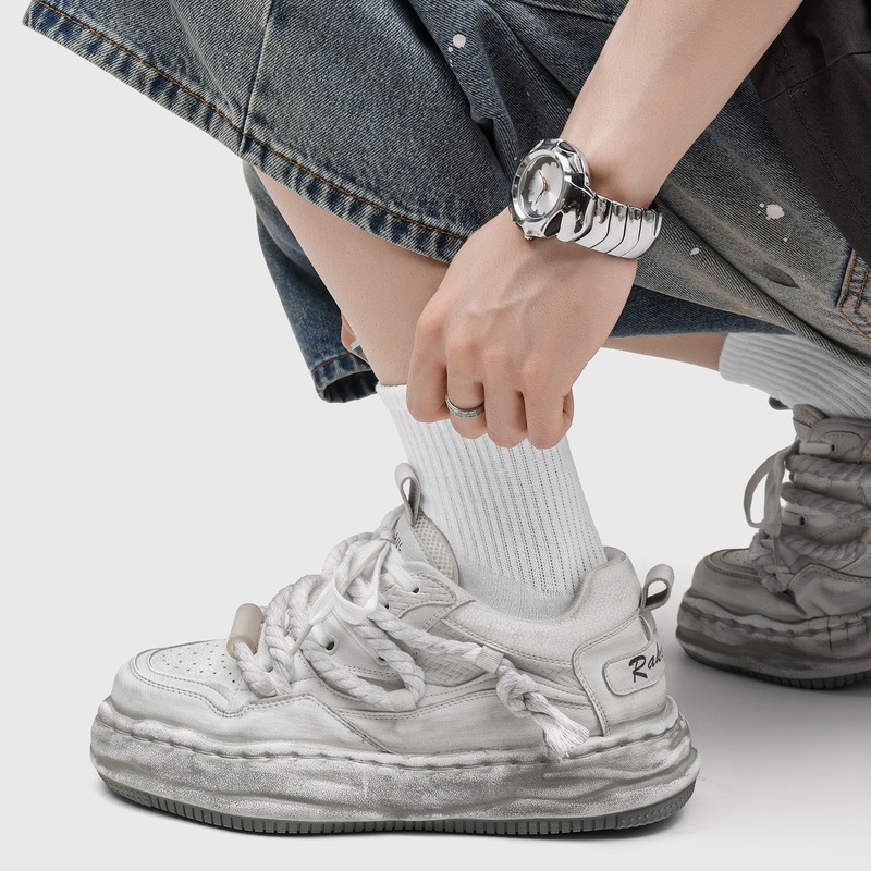 7 cm rejtett magasságú casual sportcipő nőknek és férfiaknak, vastag talp -251230