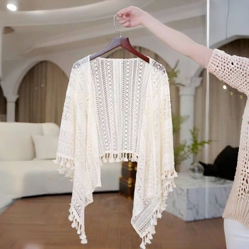 Női vékony csipkés kendő, shawl, nyárra, retro etnikus stílusú kiegészítő