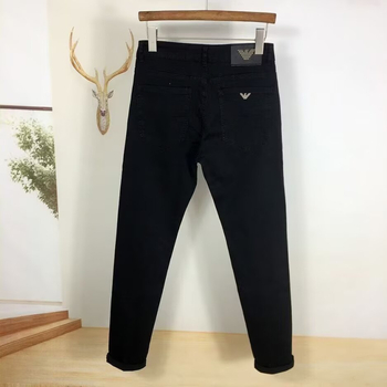 Fekete férfi farmernadrág, slim-fit, egyenes szárú