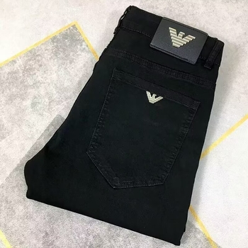 Fekete férfi farmernadrág, slim-fit, egyenes szárú