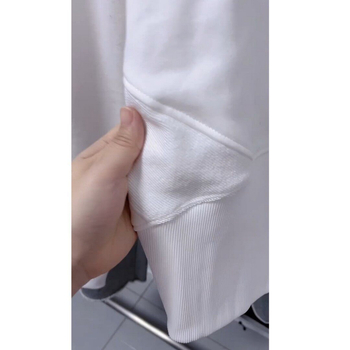 Női nyári koreai stílusú cropped kapucnis zip dzseki fehér, hosszú ujjú