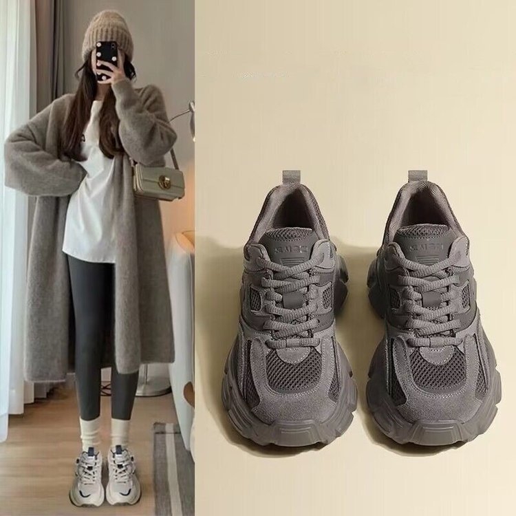 Niche tervezésű női sneaker, 2025 tavasz, kerek orr, vastag talp, magas felső rész, mindennapi sportcipő