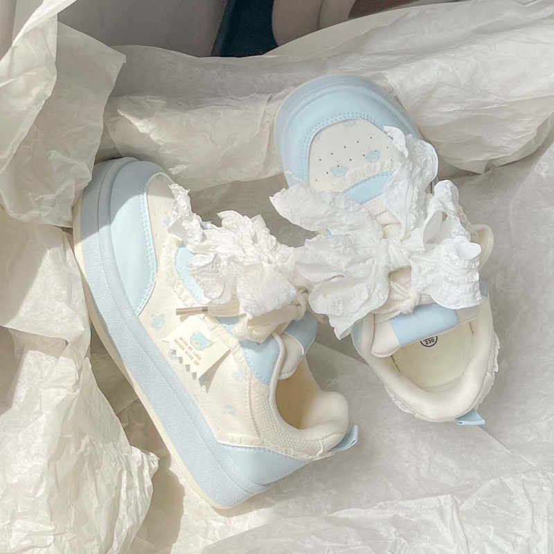 Női vastag talpú fehér sportcipő, 2025-ös modell, mindennapi sportcipők