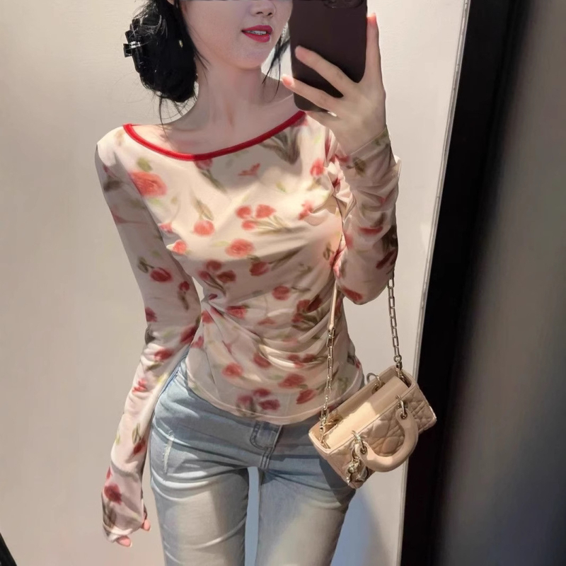 Top din plasă slim fit cu spate decupat, bretele în contrast, mâneci lungi, protecție solară, pentru femei