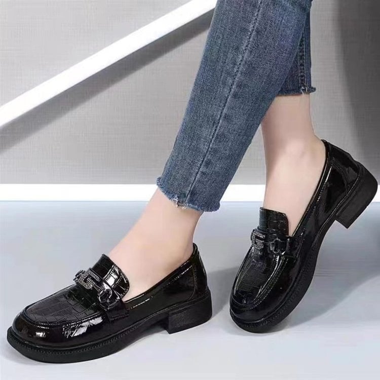 Női puha bőr loaferek - 2025 ősz, brit stílus, puha talp, slip-on, sokoldalú
