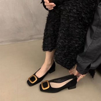 Női fekete loaferok koreai stílusban, casual, 2024-es új modell, puha talp, francia elegáns hatású dizájn mindennapi használatra
