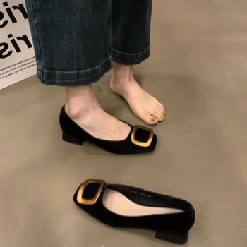 Női fekete loaferok koreai stílusban, casual, 2024-es új modell, puha talp, francia elegáns hatású dizájn mindennapi használatra