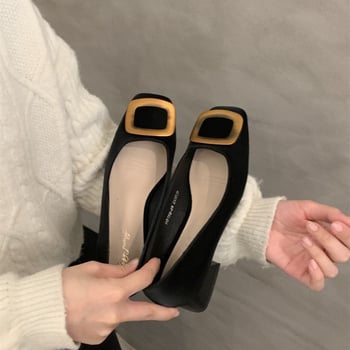 Női fekete loaferok koreai stílusban, casual, 2024-es új modell, puha talp, francia elegáns hatású dizájn mindennapi használatra