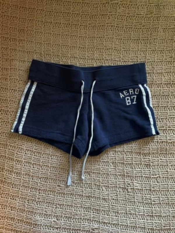 Amerikai stílusú Y2K női sportshortok – vintage nyár, karcsúsított fazon