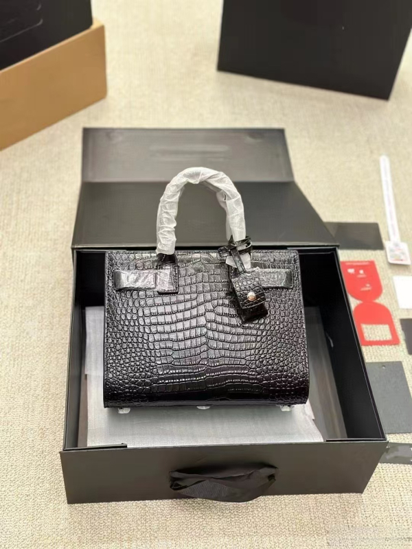 Női krokodilminta bőrből készült crossbody válltáska, nagy kapacitású