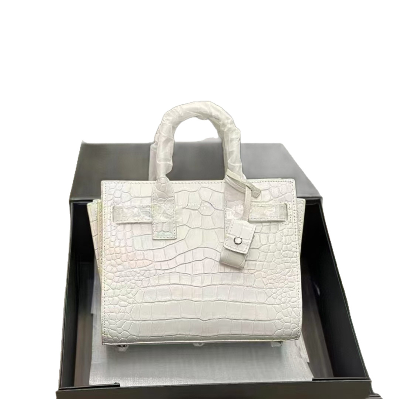 Női krokodilminta bőrből készült crossbody válltáska, nagy kapacitású
