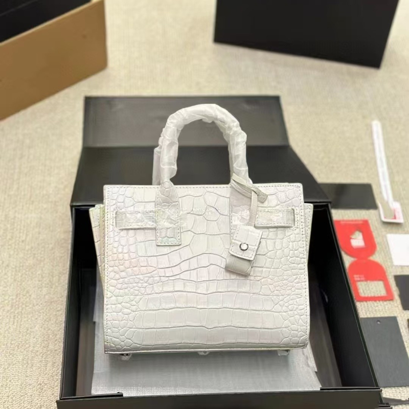 Női krokodilminta bőrből készült crossbody válltáska, nagy kapacitású