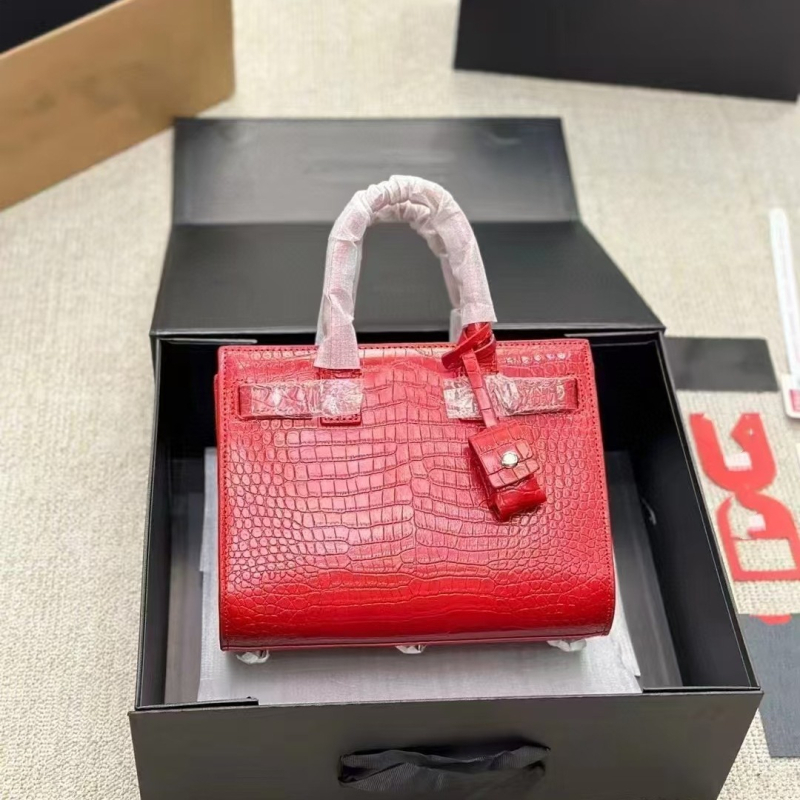 Női krokodilminta bőrből készült crossbody válltáska, nagy kapacitású