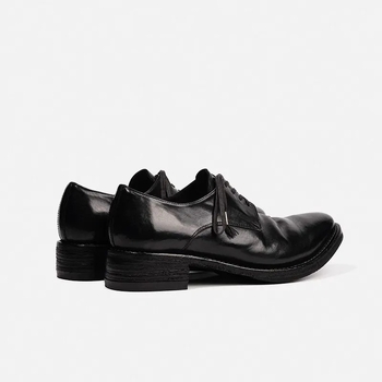 Pantofi Derby pentru bărbați cu vârf ascuțit, stil nișă inspirat de vrăjitoare, pantofi de birou cu talpă groasă și toc mediu pentru înălțime, casual-elegant
