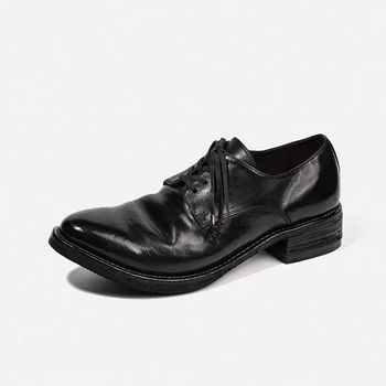 Pantofi Derby pentru bărbați cu vârf ascuțit, stil nișă inspirat de vrăjitoare, pantofi de birou cu talpă groasă și toc mediu pentru înălțime, casual-elegant