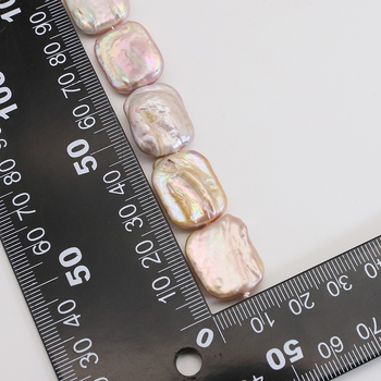 15×20 mm szabálytalan édesvízi gyöngyök – téglalap alakú félkész DIY ékszer alkatrészek, karkötőhöz és nyaklánchoz, kézzel készített