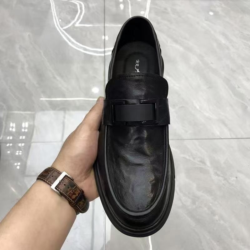 Pantofi bărbați din piele, slip-on pentru toamnă, stil casual și de afaceri, talpă moale, respirabilă.