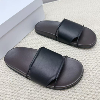 Női valódi bőrből készült lapos szandál, márka nélküli, minimalist stílus, kényelmes mindennapi viselet